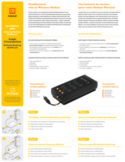Back-up battery MUPS-12T - Klantenservice