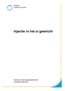 Injectie in het si gewricht