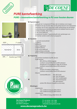 Folder PURE - De Coene products