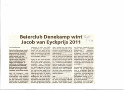 Beierclub Denekamp wint JvE-prijs 2011