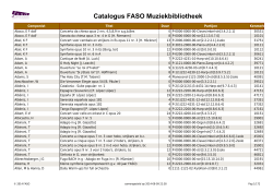 Catalogus FASO Muziekbibliotheek