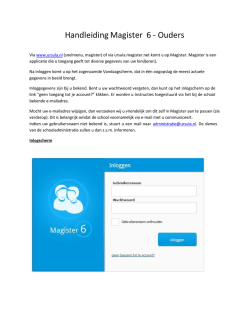 Handleiding Magister 6