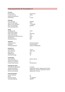 Productspecificaties HP Chromebook 14