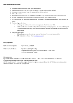 Informatie minorinschrijving