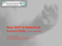 Naar NIPT in Nederland - Stichting Prenatale Screening Zuidwest
