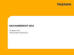 Halfjaarcijfers 2014 - presentatie