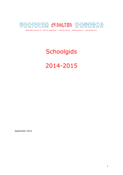 Download hier de schoolgids 2014-2015 in pdf