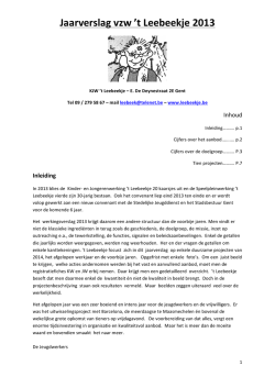Jaarverslag 2013