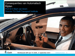 IenM bezoek 17.9.2014 Consequenties Automated