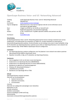 OpenScape Business Voice- and UC- Networking