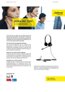 Jabra BIZ 2300 Factsheet
