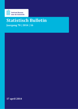 Statistisch Bulletin no. 16 (17 april 2014)