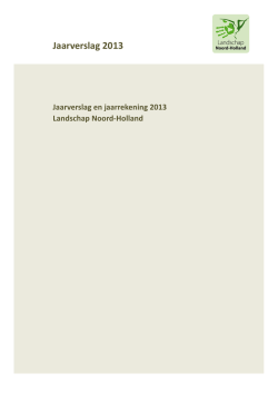 Jaarverslag 2013 - Landschap Noord