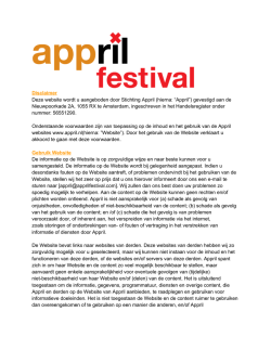 Disclaimer Deze website wordt u aangeboden door