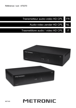 Transmetteur audio-vidéo HD CPL Audio-video zender