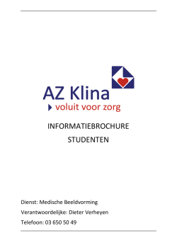 INFORMATIEBROCHURE STUDENTEN