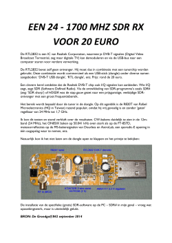 EEN 24 tot 1700 MHZ SDR RX voor 20 Euro