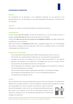 ARTHROGRAFIE GEWRICHTEN