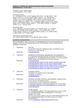 Advieslijst commissie BV-IW 15-09-2014