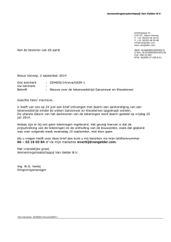 Brief afgelasten tekenwedstrijd dd 2 sept 14
