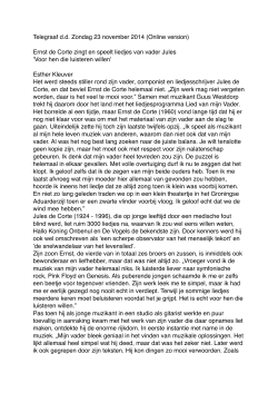 Interview Telegraaf d.d. 23 nov. 2014