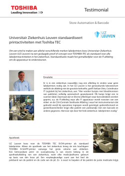 UZ Leuven standaardiseert printactiviteiten met Toshiba TEC