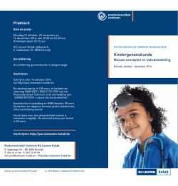 Download de folder. - Postuniversitair Centrum KU Leuven Kulak