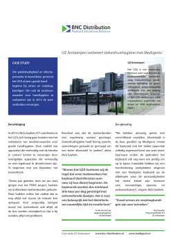 UZ Antwerpen verbetert ziekenhuishygiëne met Medigenic