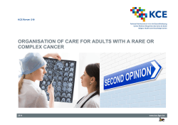 Organisation of care for adults with a rare or complex cancer