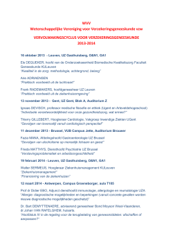Printversie folder - Wetenschappelijke Vereniging voor