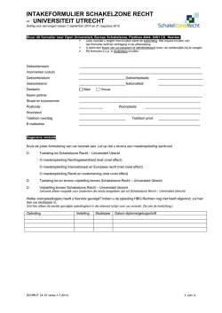 intakeformulier schakelzone recht &ndash; universiteit utrecht