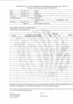 Inschrijfformulier 2014