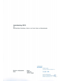 Jaarrekening 2013