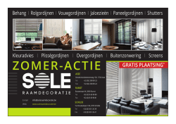 GRATIS PLAATSING" - Sole Raamdecoratie