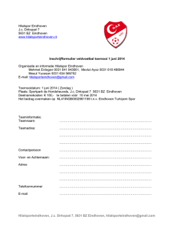 Hilalspor Eindhoven J.c. Dirkxpad 7 5631 BZ Eindhoven www