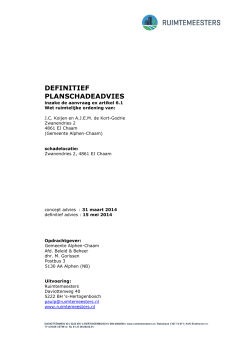 DEFINITIEF PLANSCHADEADVIES - Gemeente Alphen