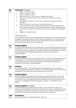 NE 50% Letterkunde (mondeling) EN 25% Schrijfvaardigheid