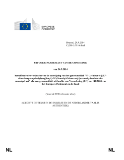 EUROPESE COMMISSIE Brussel, 24.9.2014 C(2014) 7016 final