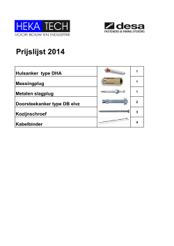 Prijslijst DESA Producten 2014