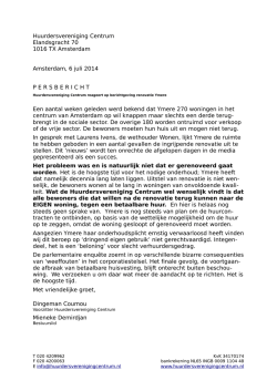 Huurdersvereniging Centrum Elandsgracht 70 1016 TX Amsterdam