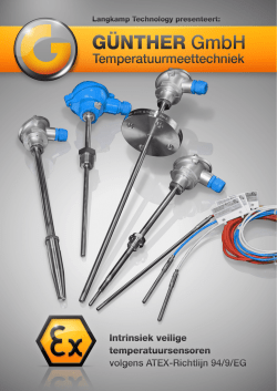 Intrinsiek veilige temperatuursensoren ATEX