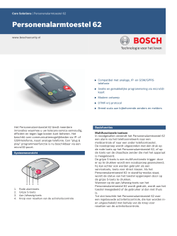 Personenalarmtoestel 62 - Bosch Security Systems