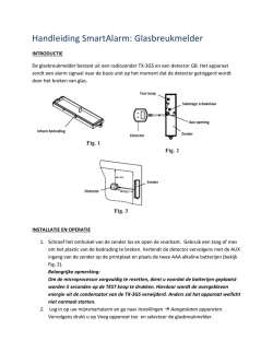 Handleiding SmartAlarm: Glasbreukmelder