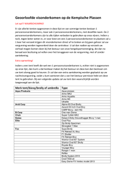 Dit is de lijst van visonderkomens die geoorloofd zijn op onze vijvers!