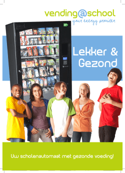 Informatiefolder - De Gezonde Schoolkantine