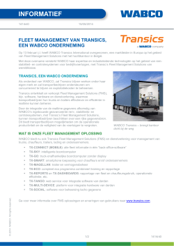 fleet management van transics, een wabco onderneming
