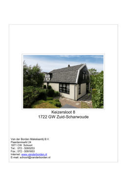 Informatiebrochure Keizersloot 8 Zuid-Scharwoude