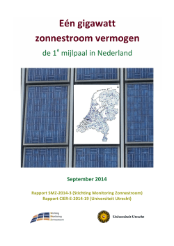Rapport - Stichting Monitoring Zonnestroom