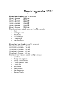 Hapjesarrangementen 2014