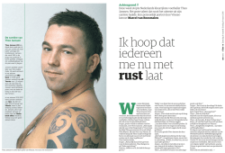 Ik hoop dat i e d e re e n me nu met r u st laat